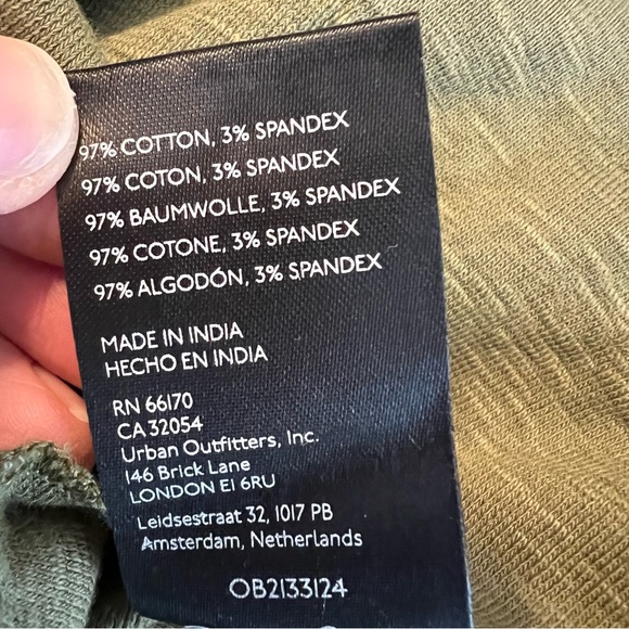 Anthropologie Pilcro Turtleneck Cotton-Slub Top Green Motif Bandana Print Medium - Picture 9 of 12